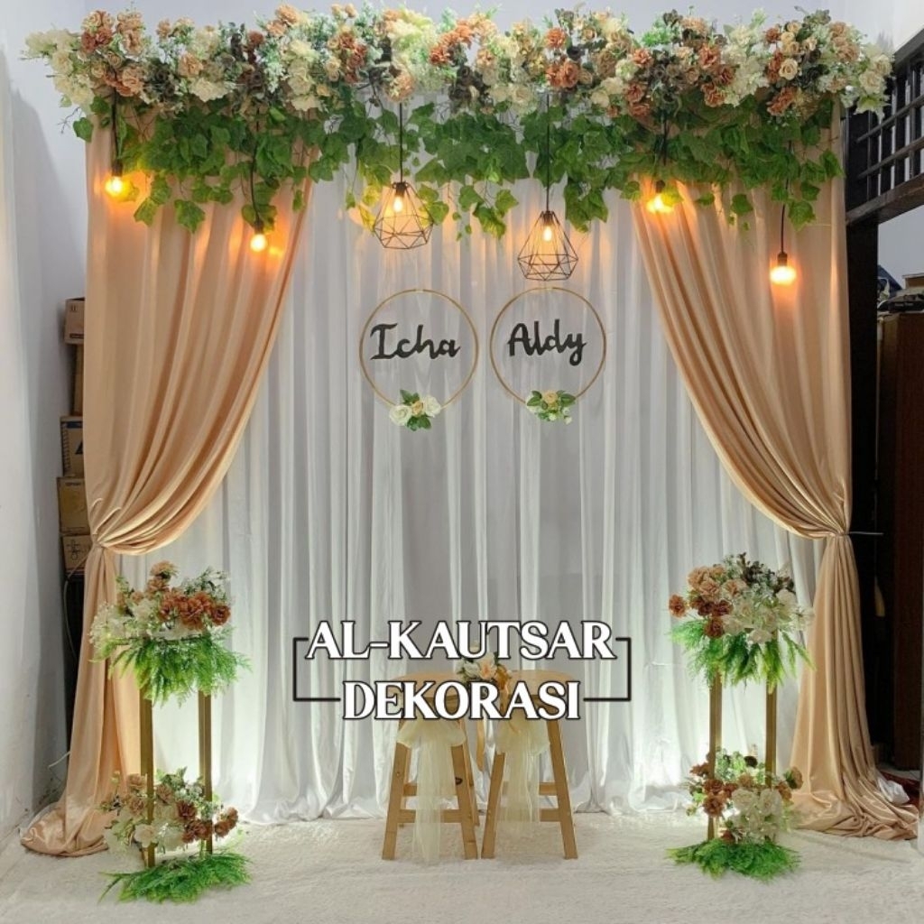 TERBARU PAKET DEKORASI LAMARAN SIMPLE UKURAN 3mX2.2m BACKDROP TERMURAH/PAKET DEKORASI LAMARAN DLL