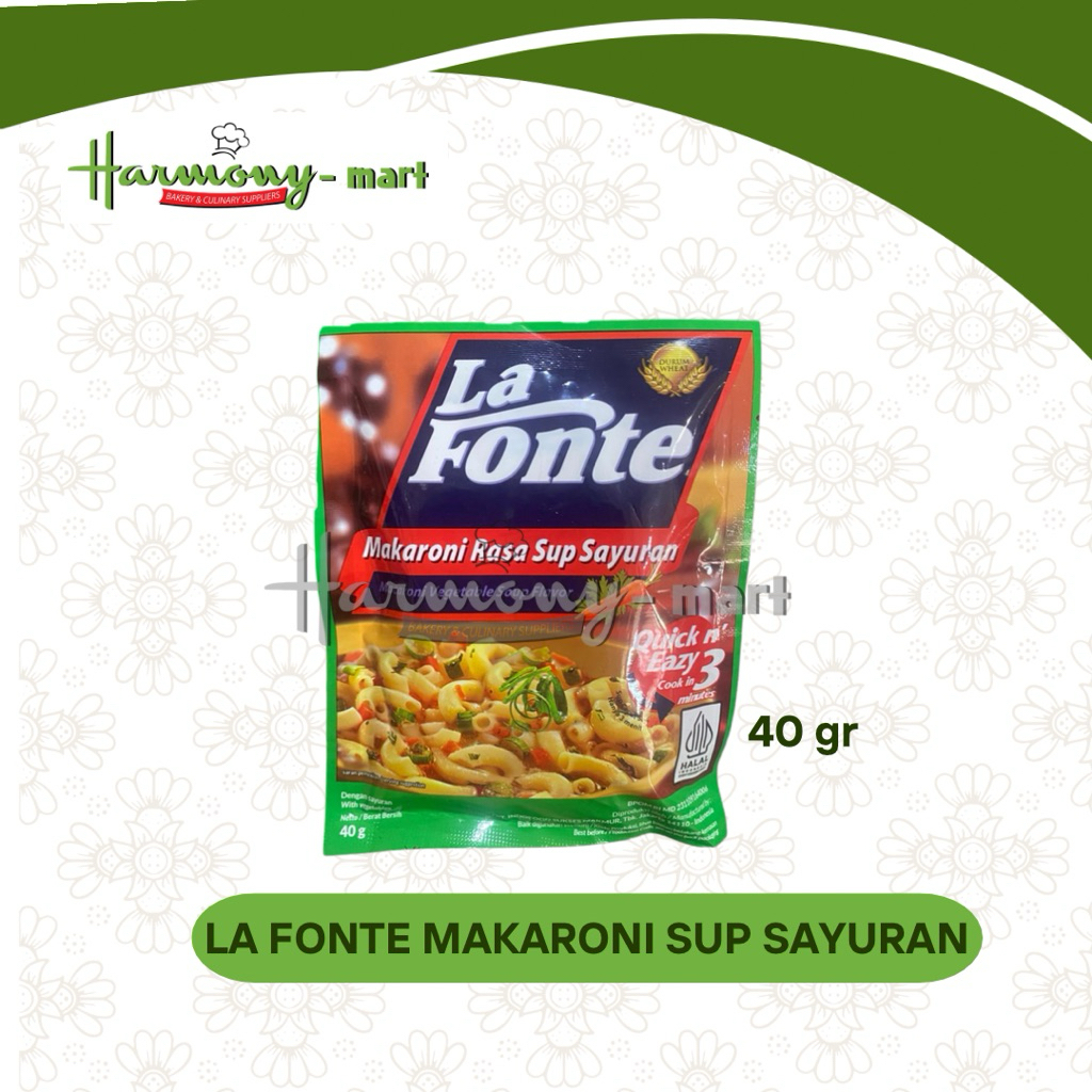 LA FONTE MAKARONI SUP SAYURAN / Instant Vegetable Soup - 40gr
