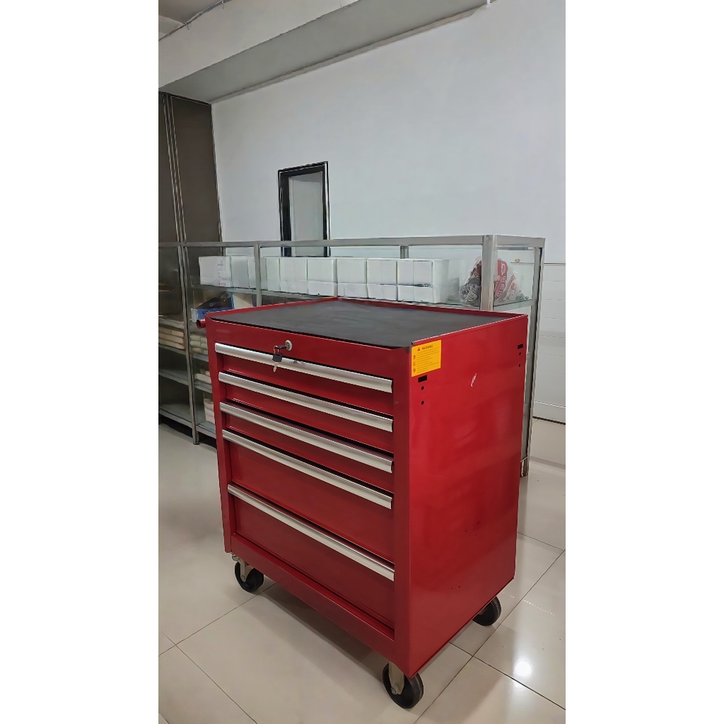 GRIP-ON Lemari Kunci Roda Bengkel Rak Laci Susun 5 Drawers Tool Box Trolley
