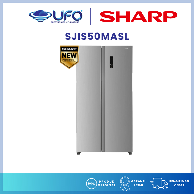 Sharp Kulkas 2 Pintu 442L Side By Side SJIS50MASL