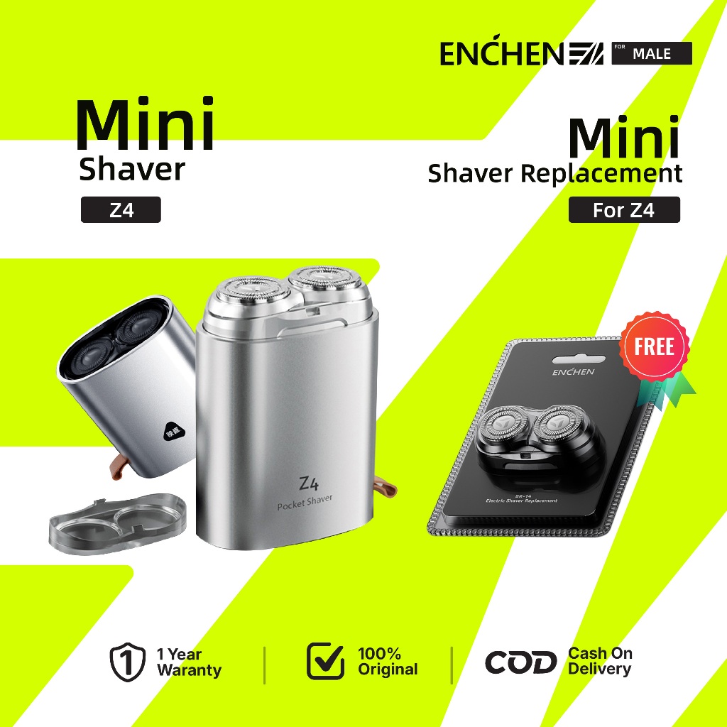 (LIVE) ENCHEN Z4 Pop-up Alat Cukur Elektrik Pencukur Jenggot Travel Waterproof Portable