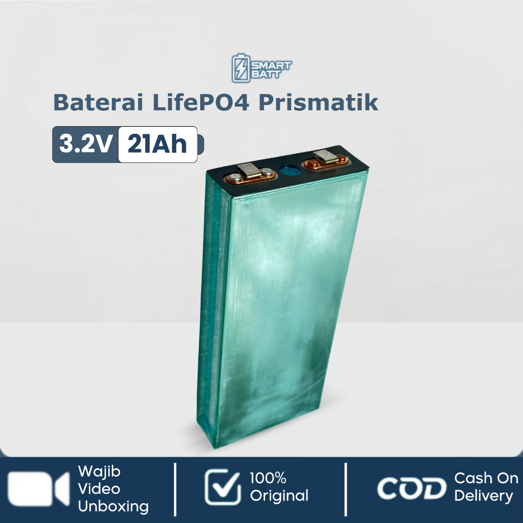 Rumahleha Battery Lifepo4 3.2V 21Ah Prismatik Baterai Motor Listrik 20Ah Pdc Pac Grade A - Bt136