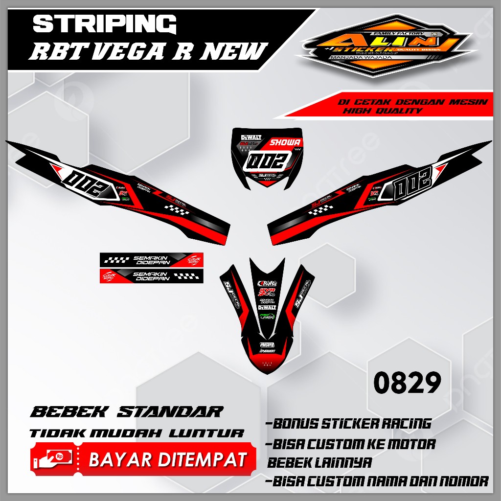 0829 STRIPING  RBT VEGA R  NEW  - STRIPING VARIASI VEGA R  DESAIN RACING