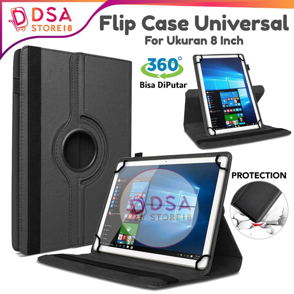 Advan Tab XTab G-Tab 8" Cover Rotary 360° Standing Leather Stand Flip Cover Case Casing Tablet Unive