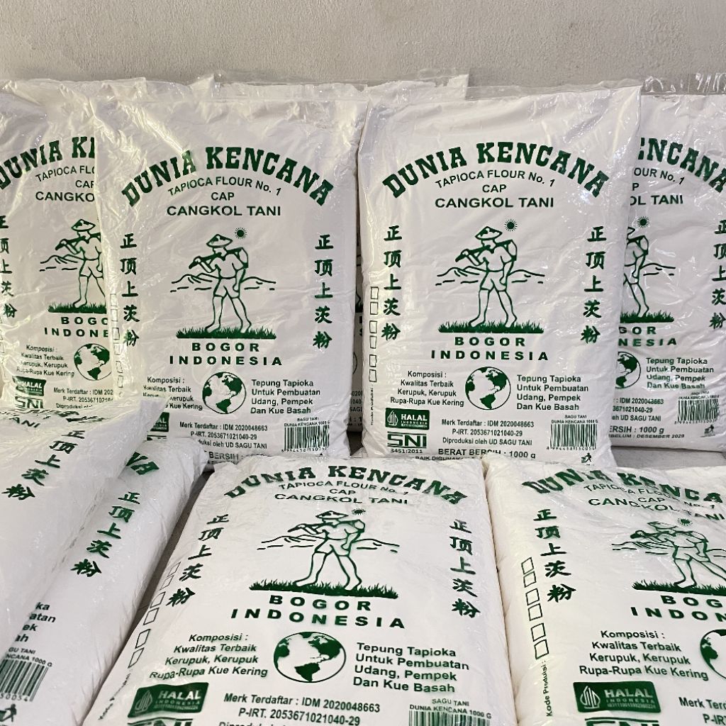 DUNIA KENCANA tepung tapioka cap cangkol tani 1 kg | tepung tapioka tani | tepung tapioka