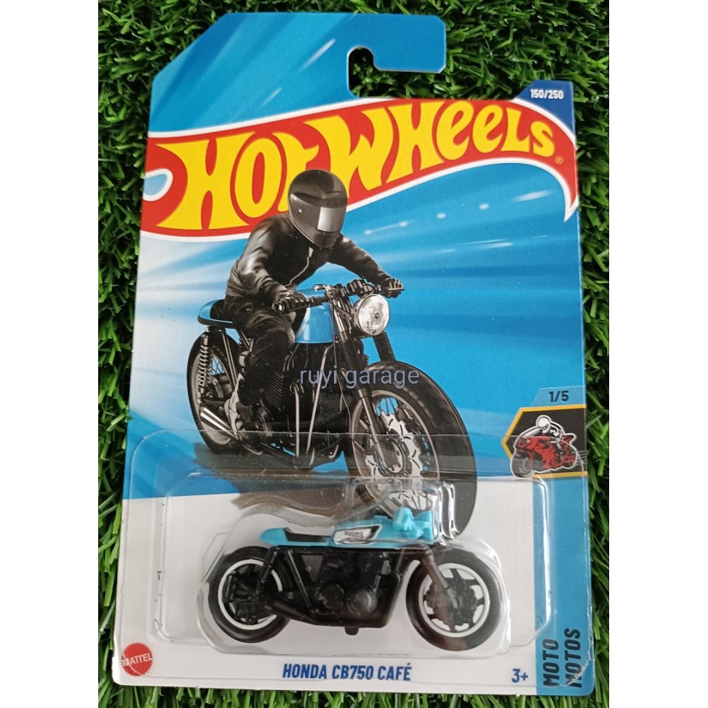 HOT WHEELS HONDA CB750 CAFE TANGKI BIRU LOT Q 2025
