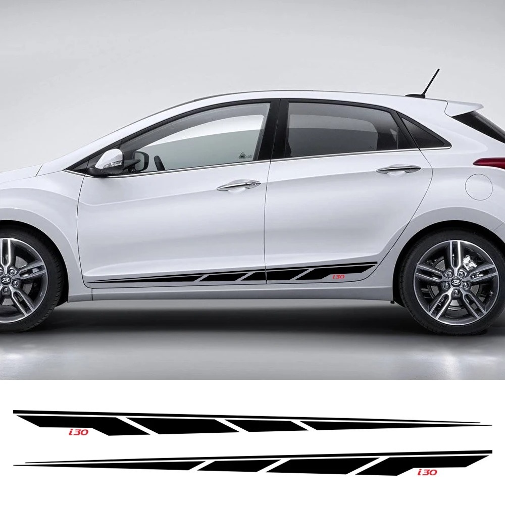 Untuk Hyundai I30 I 30 N Line 30n Sedan GT Stiker Mobil Auto Door Side Graphics Sport Stripes Dekora