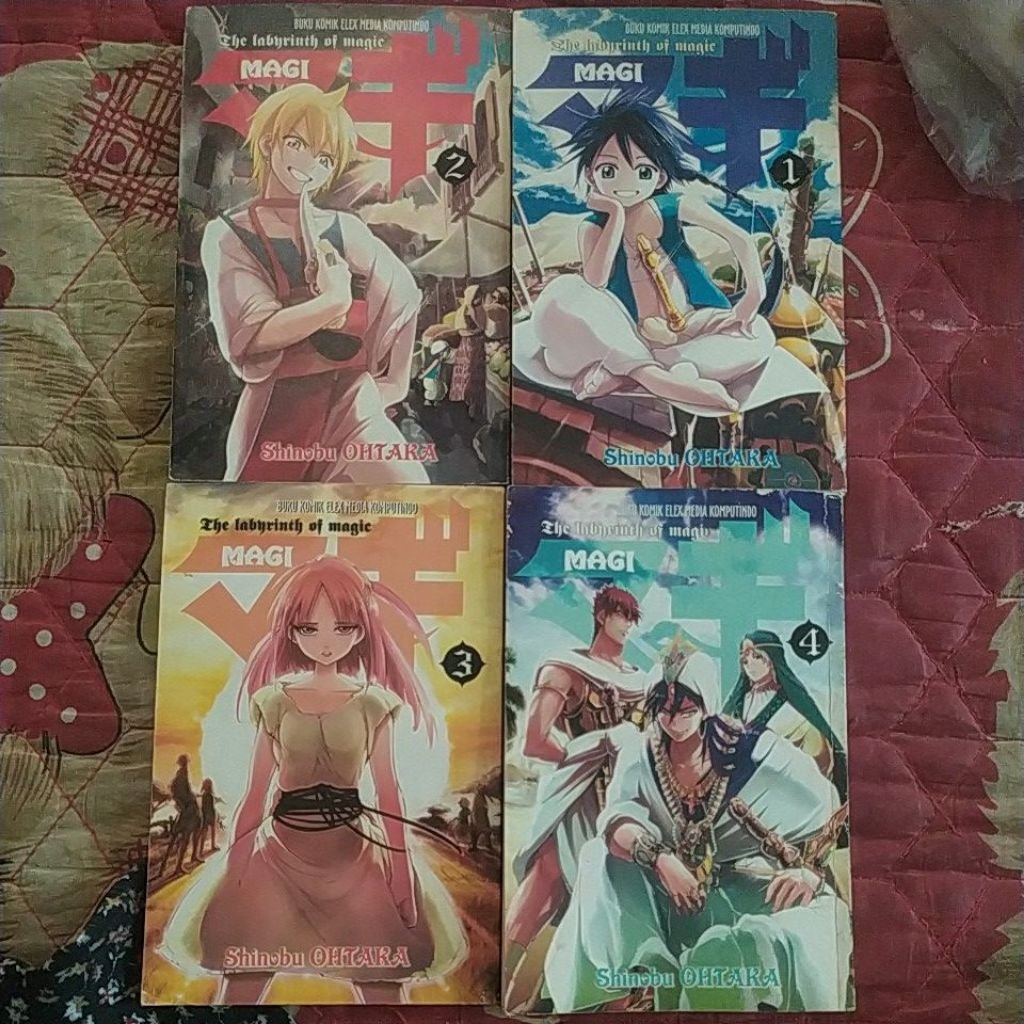 komik preloved set magi the labyrinth of magic 1-4