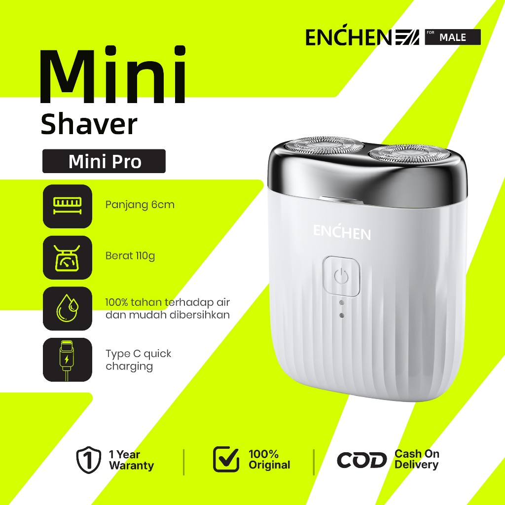 ENCHEN Mini Pro Elektrik Shaver Mini Alat Cukur Jenggot Waterproof