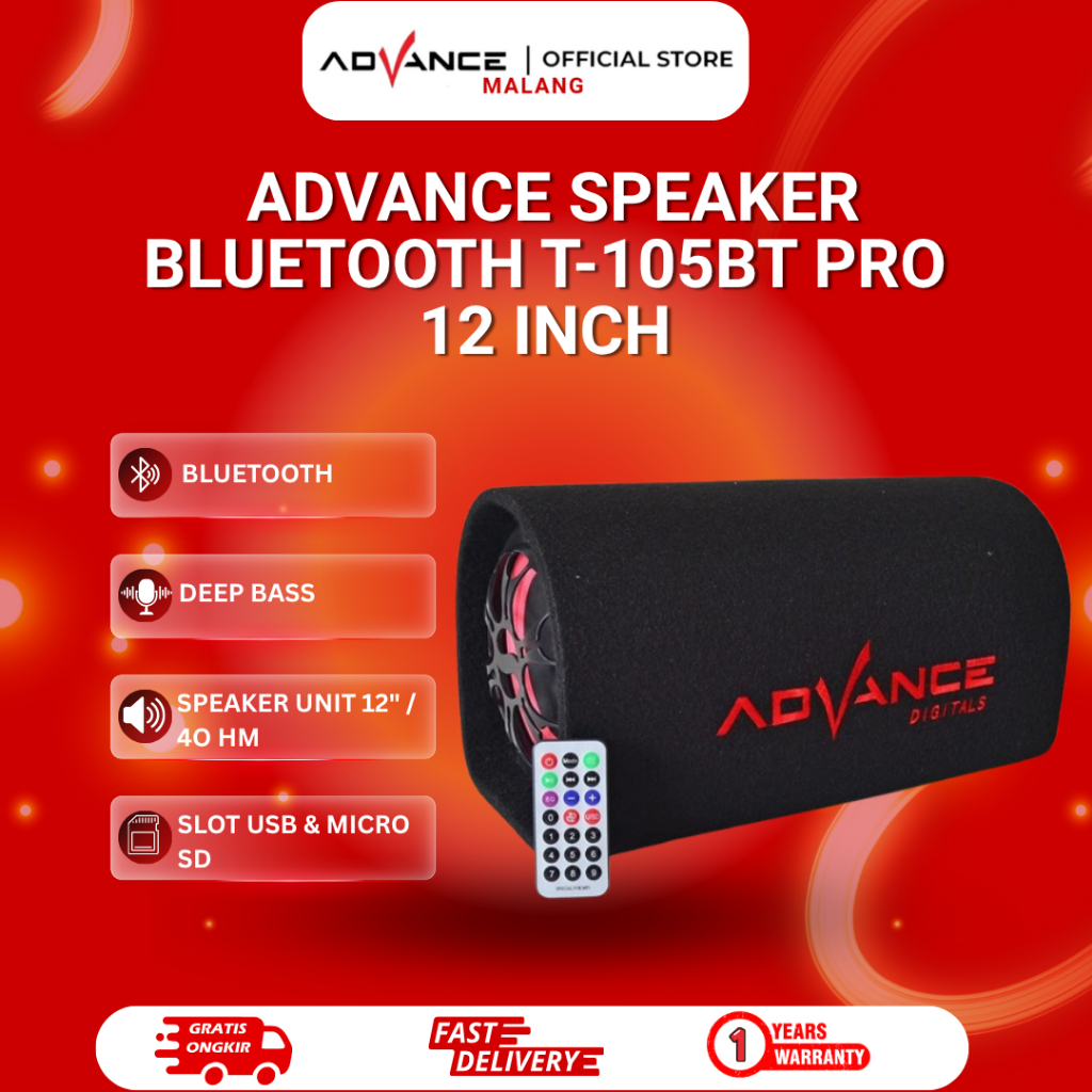 Speaker Advance T105BT PRO Bluetooth Subwoofer Speaker 12inch