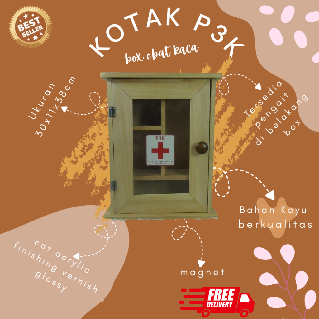 MURAH BANGET  Kotak Obat Kayu | Kotak Obat KACA | Kotak P3K | Kotak P3K Kayu Motif Termurah Kualitas
