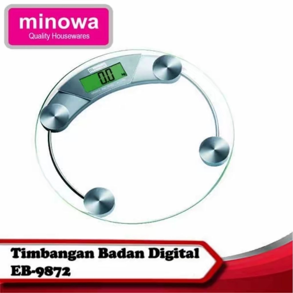 Timbangan Badan Digital Bulat Minowa by Camry EB9872 – Kapasitas 150Kg | Display Digital Akurat | Ka