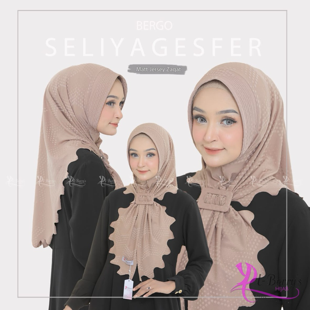 Elzia Hijab - Hijab Instan Seliya Gesper Bahan Jersey Zaqat Hijab Instan Modern Lasercut Modis By El