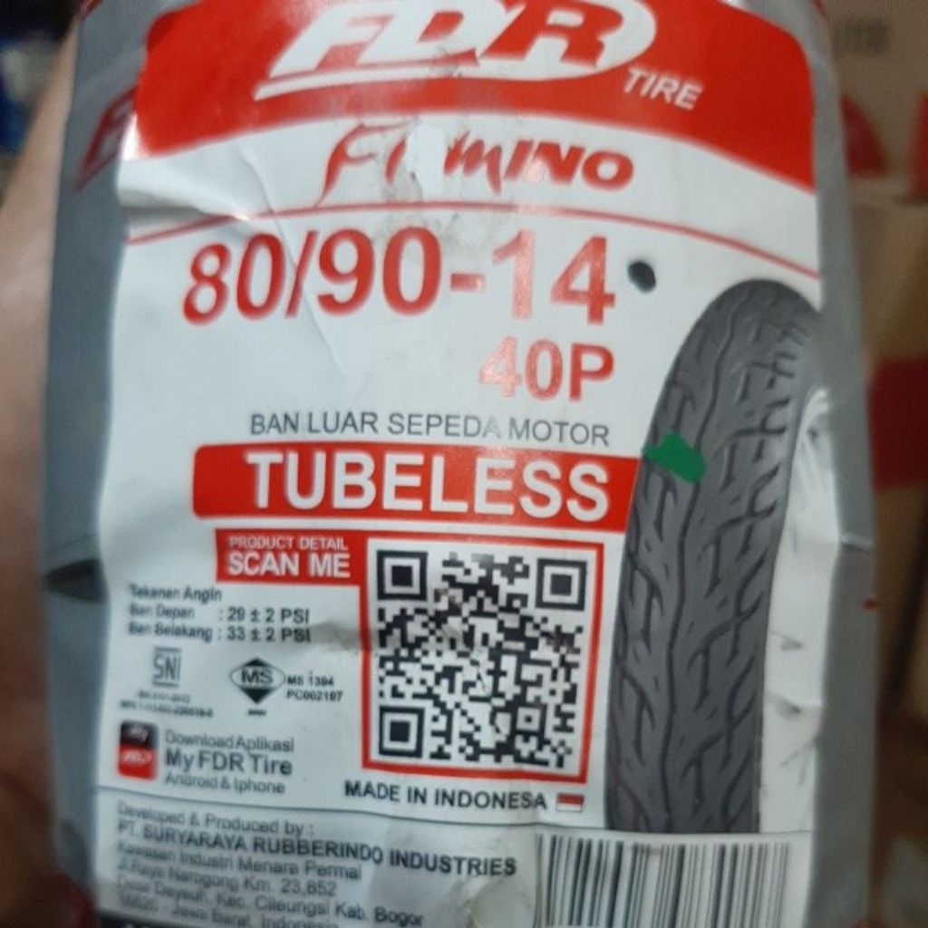 BAN LUAR 80/90-14 DEPAN MATIC BEAT VARIO VARIO 125 FDR FLEMINO BAN BARU