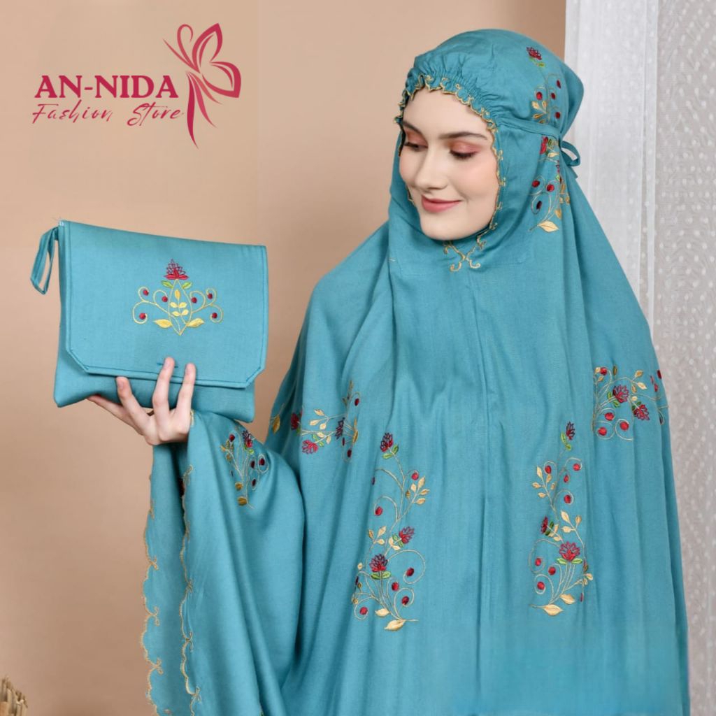 Mukena Katun Premium Bordir Butik mukena dewasa Katun premium
