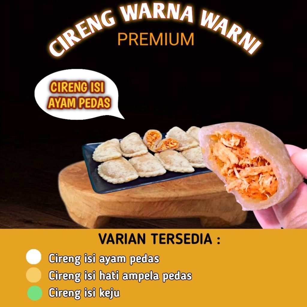 Cireng isi ayam pedas premium isi 8 pcs (cireng original)
