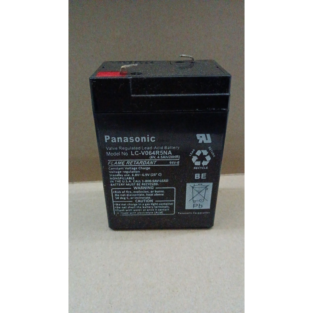 7742 baterai batrai battery aki accu 6v 4.5ah 4,5ah lc-v064r5na panasonic