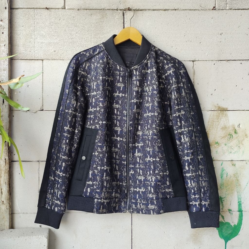 Liberclassy Vintage Pattern Bomber Jacket Casual