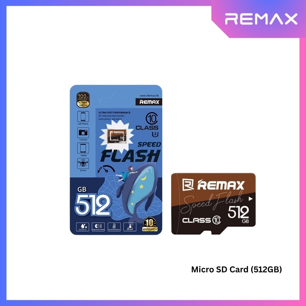 MMC Memory Remax Speed Flash Micro SD Card 512GB Class 10