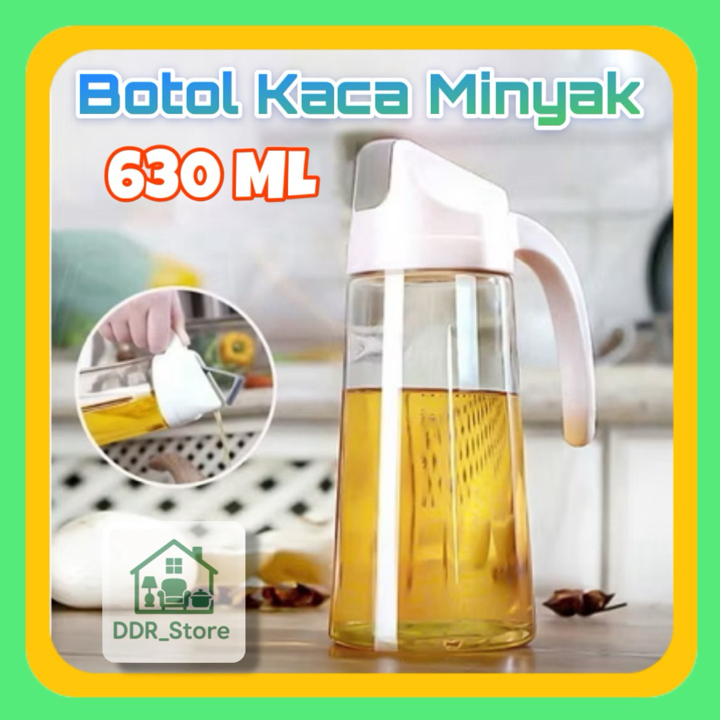 Botol Kaca Minyak 630 ML | Botol Minyak | Oil Pot | Botol Kaca Serbaguna