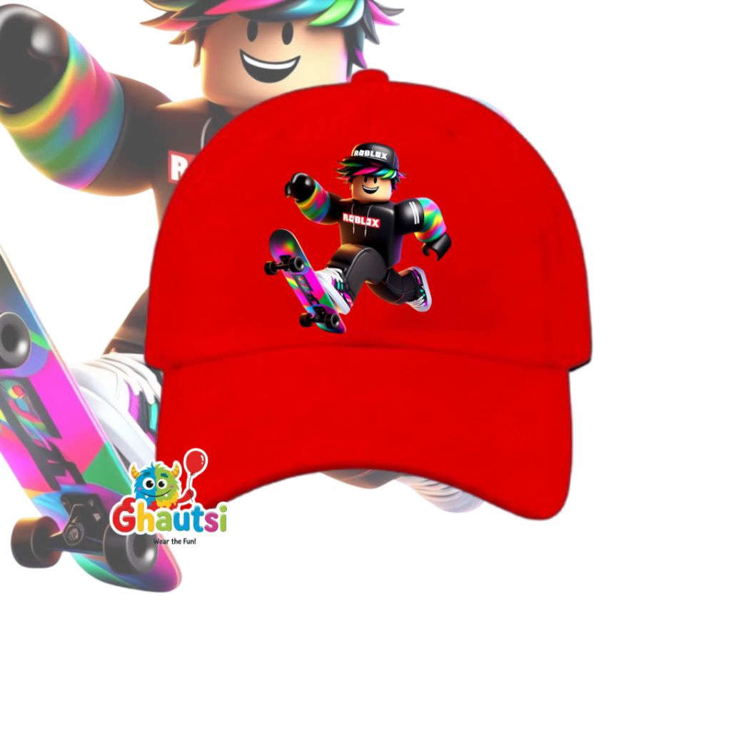 TOPI Anak ROBLOX SKATEBOAR Premium - Topi Anak ROBLOX SKATEBOAR - TOPI MURAH Baseball PREMIUM
