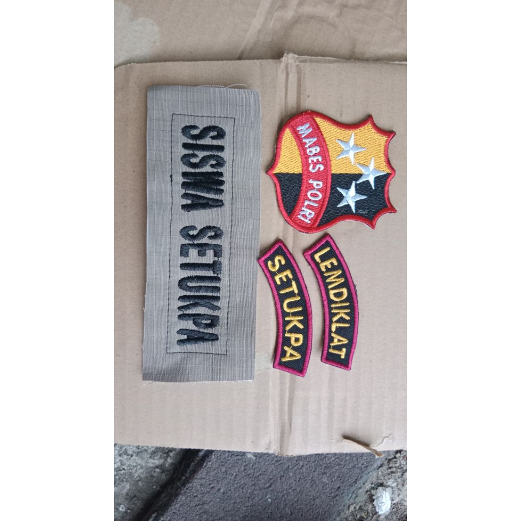 bordir badge siswa setukpa/mabespolri/lemdikat/setukpa/nama