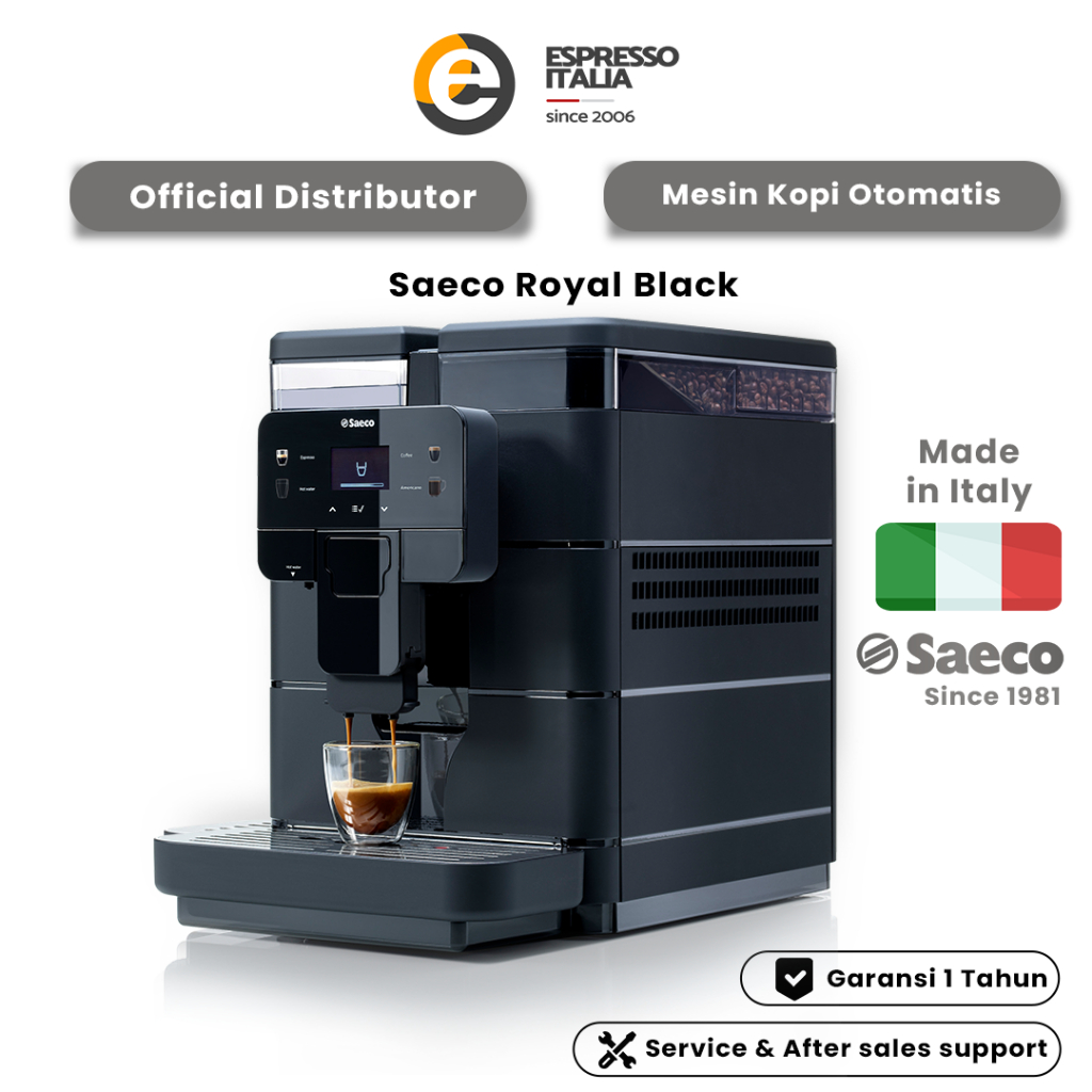 SAECO - Fully Automatic Espresso Coffee Machine Royal BLACK Series Mesin Kopi Otomatis Pilihan