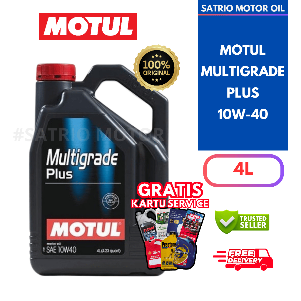 OLI MOBIL MOTUL MULTIGRADE PLUS 10W-40 4LITER ORIGINAL 100%
