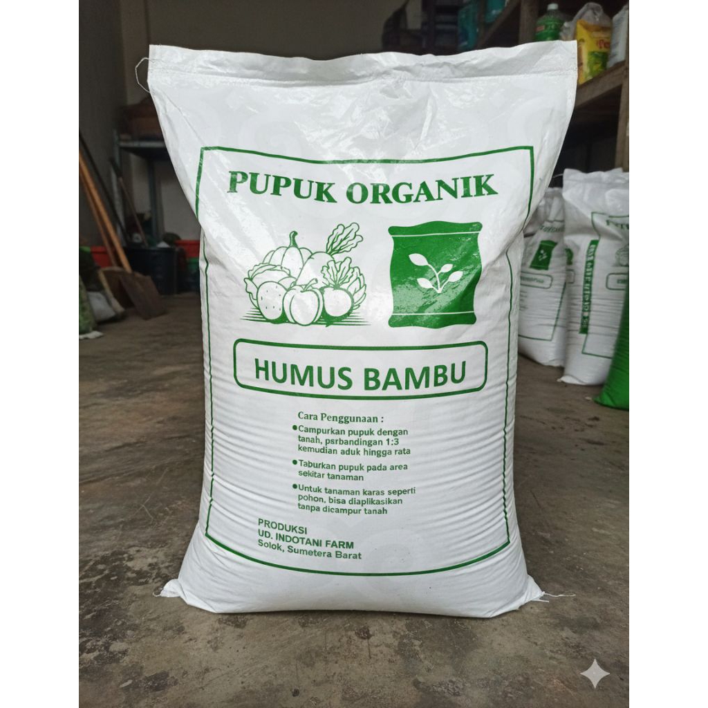 INDOTANI_ Pupuk Organik Humus Bambu 5 Kg / Pupuk Kompos Berkualitas Tinggi