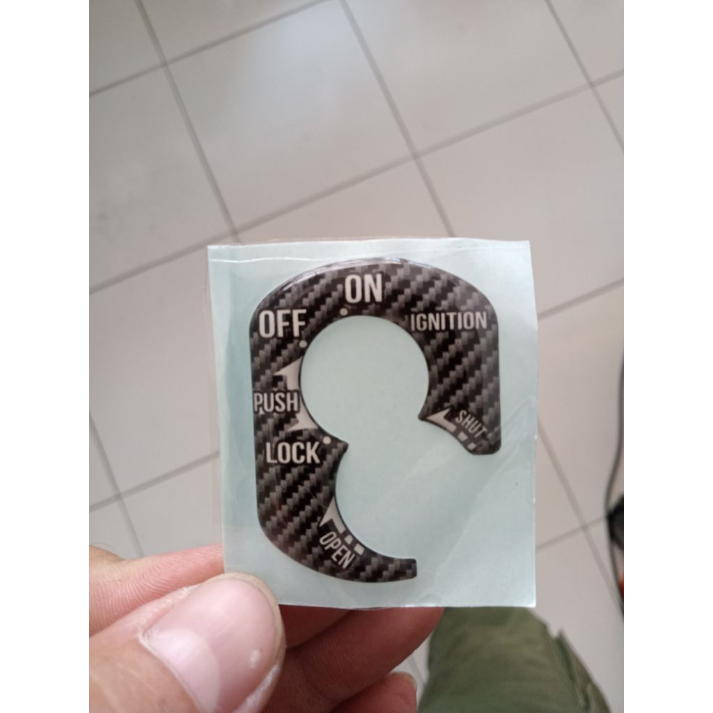 Emblem Stiker Timbul Kunci Kontak Honda Beat Karbu Beat Fi