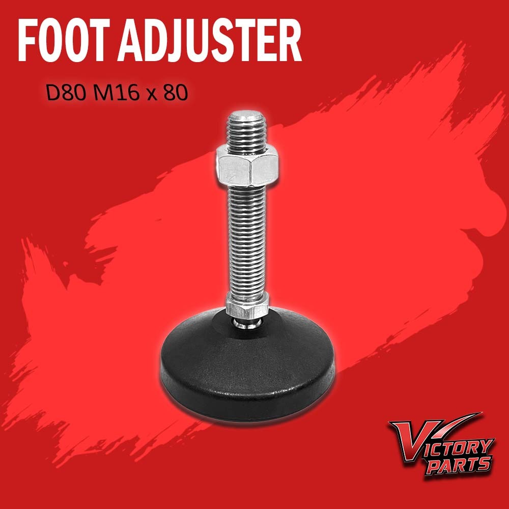 Foot Adjuster / Flexible Foot Adjuster M16 x 80 - Drat Stainless alas Thermal Plastic