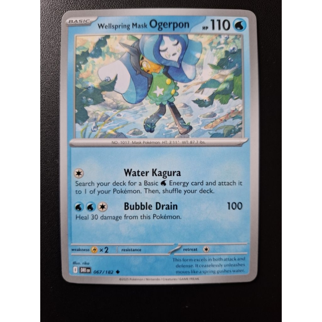 kartu pokemon original common Ogerpon DRI 067/182