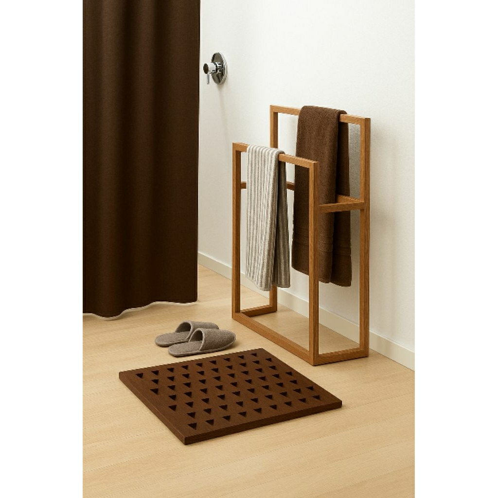 Gantungan handuk / jemuran handuk kayu jati