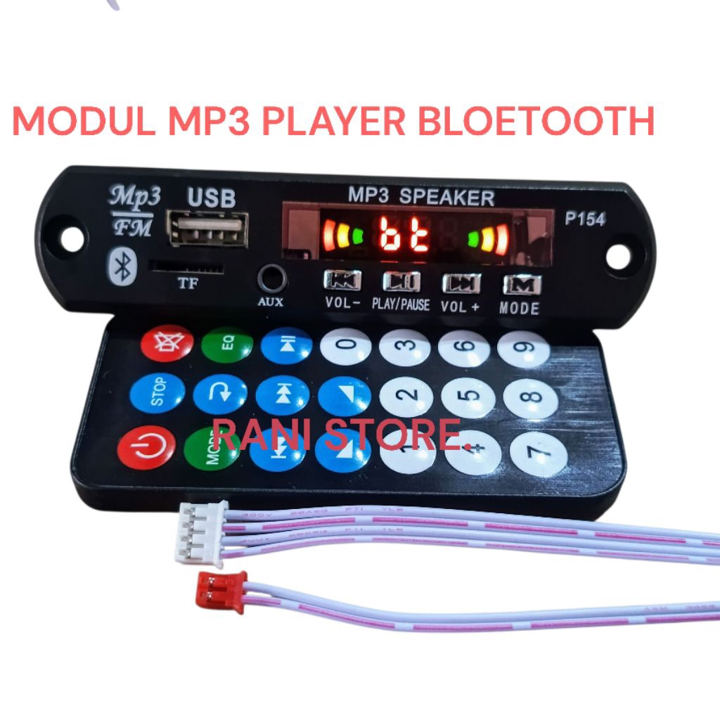 Jtterang Modul Mp3 Bluetooth Dengan Remot Dan Baterai