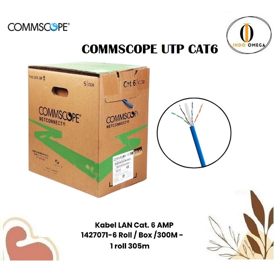 AMP Commscope Cable UTP Cat 6 / Kable UTP Cat6, UTP Cat-6 Original Biru