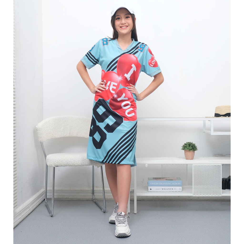 FL - DRESS JERSEY MINI DAILY / DRESS CASUAL NUMBER / DRESS JERSEY BANYAK MOTIF