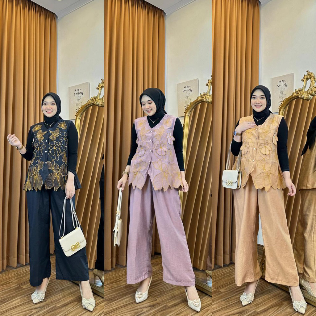 SETCEL BAHAN MAXMARA LUX / SETCEL ORI GLADYS / ONESET GEMES / SET CELANA BY GLADYS