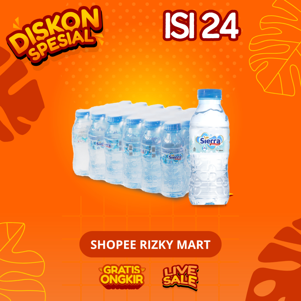 SIERRA AIR MINERAL 220ML BOTOL 1 KRAT ISI 24