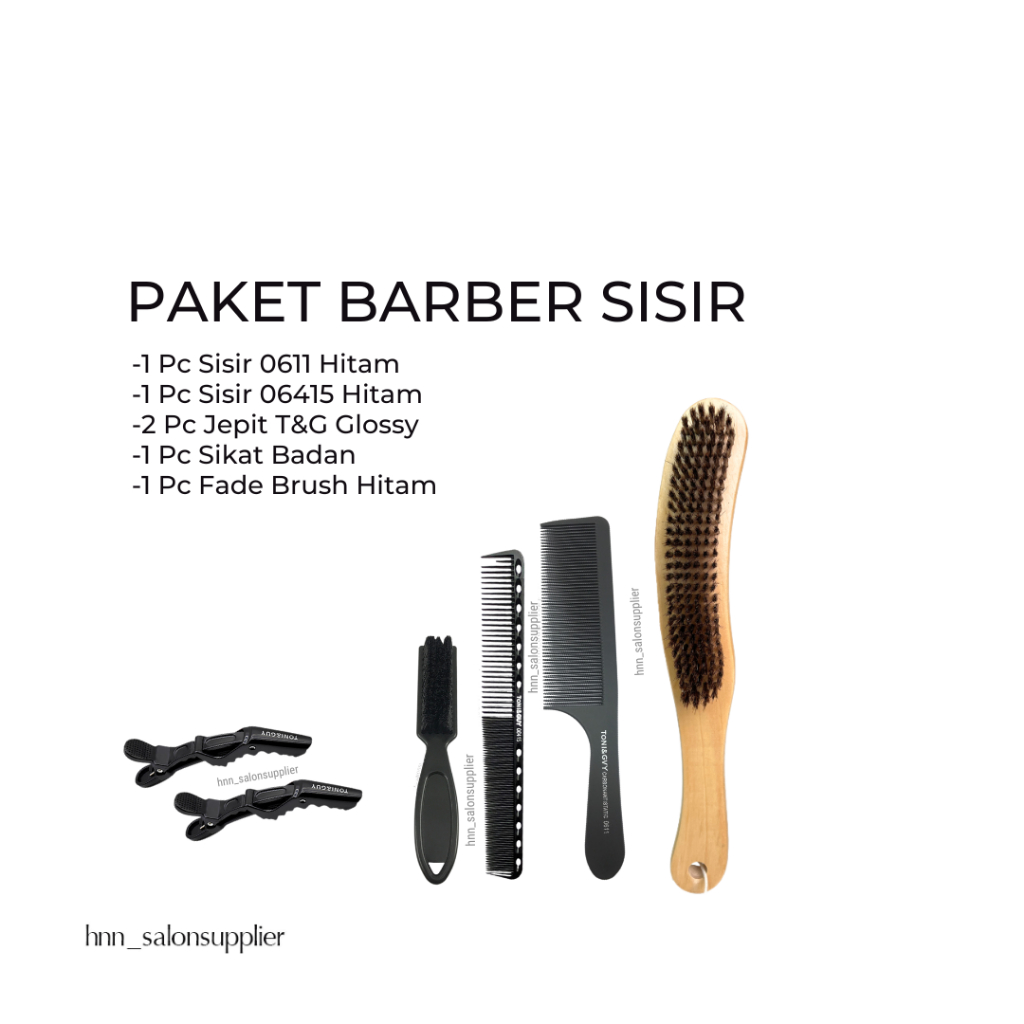 Set Pangkas Rambut Alat Cukur Barbershop Lengkap Fade Brush