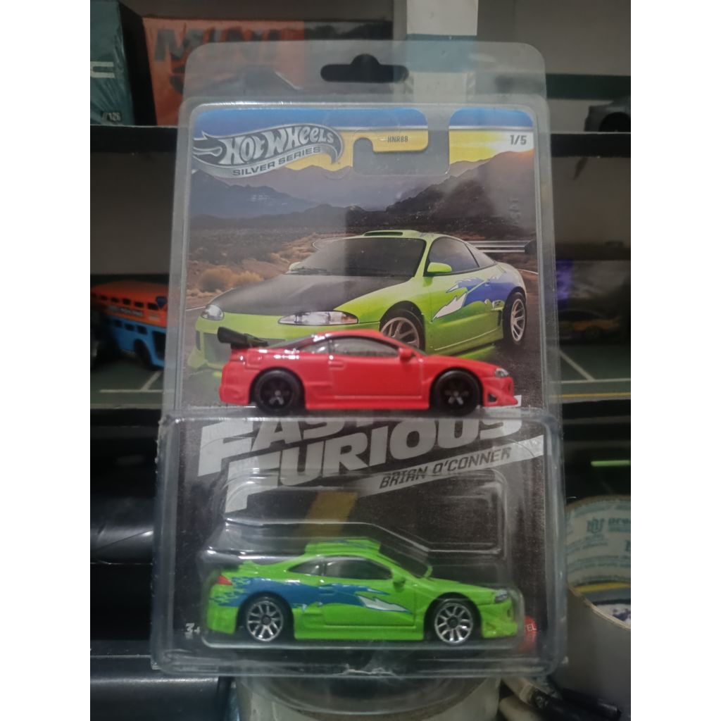 Hot Wheels eclipse (merah loose+hijau berprotec)