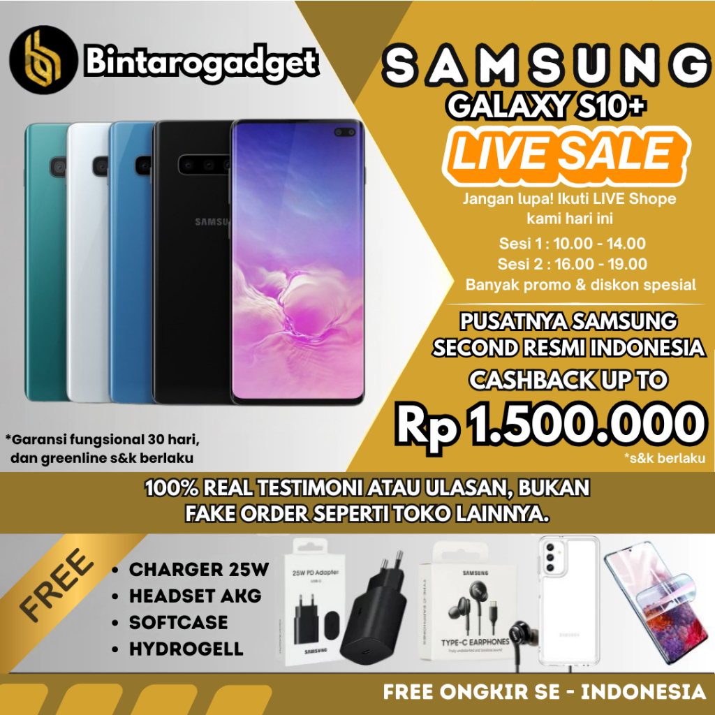 SEIN | SAMSUNG GALAXY S10 Plus | NOTE 10 Plus | NOTE 9 8GB 128GB 512GB SECOND RESMI ORIGINAL