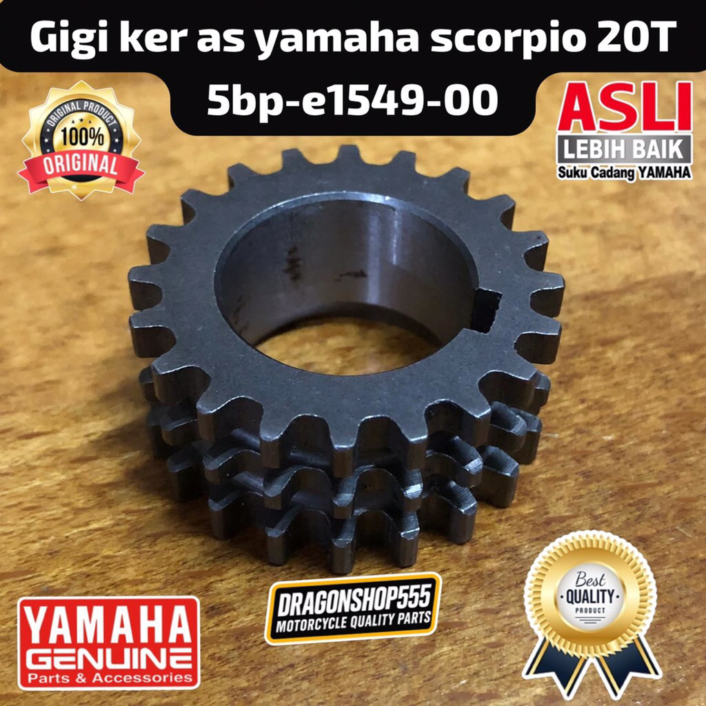 GIGI KER AS UKURAN 20T YAMAHA SCORPIO ORIGINAL LOSTPACK 5BP-E1549-00