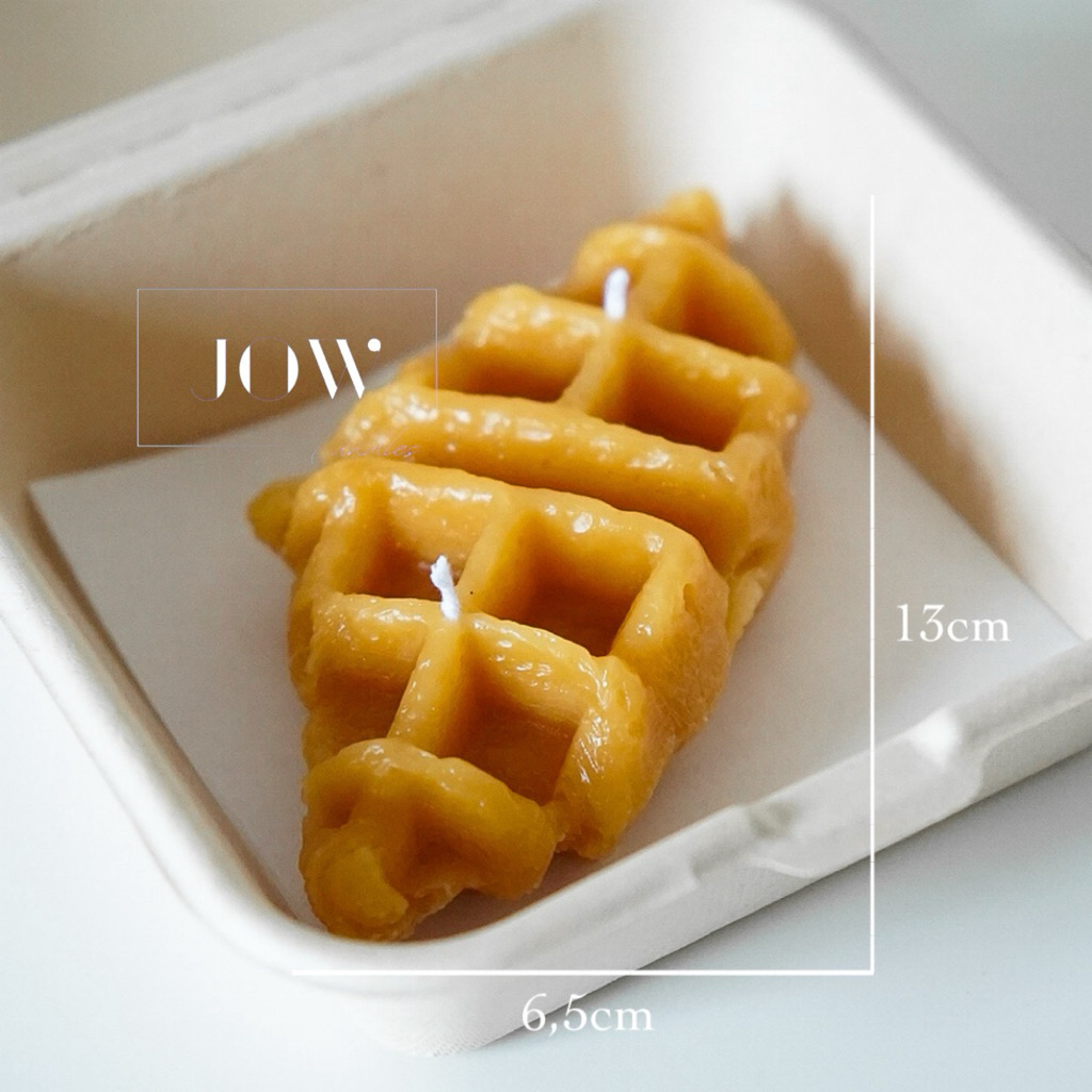 Waffle Candle | Aesthetic Candle | Candle Cake