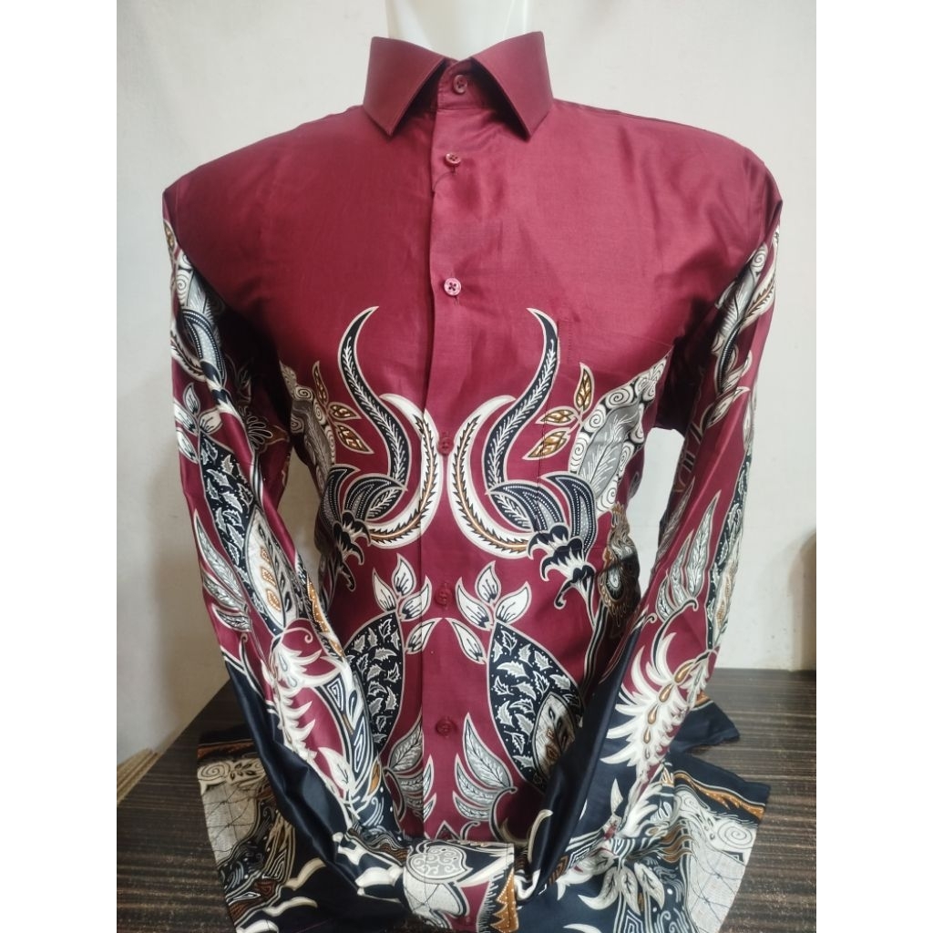 Alisan Batik Premium Lengan Panjang Slimfit Motif Ekor Jago