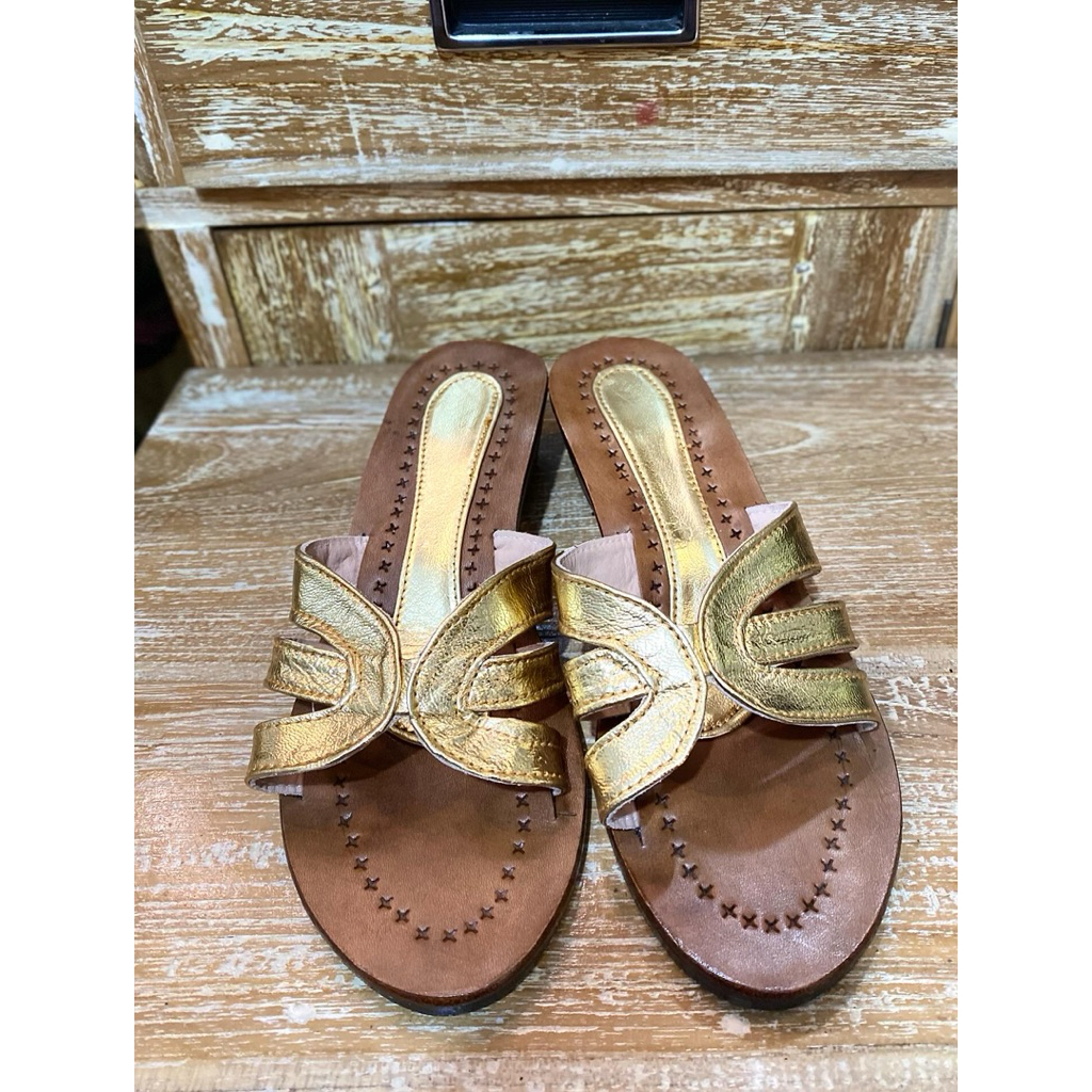 sandal kulit asli wanita hak 3cm