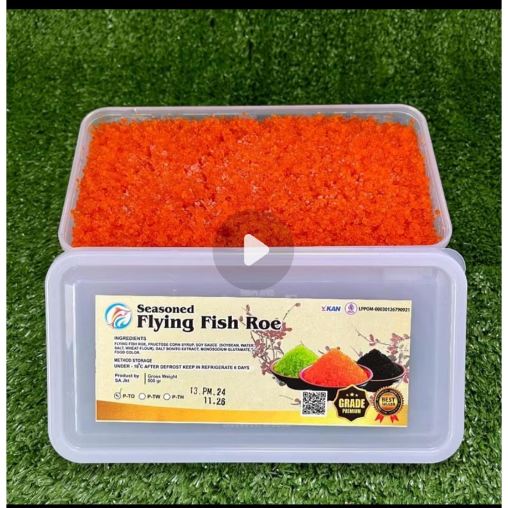 Tobiko Orange /Flying Fish Roe/Telur Ikan Halal