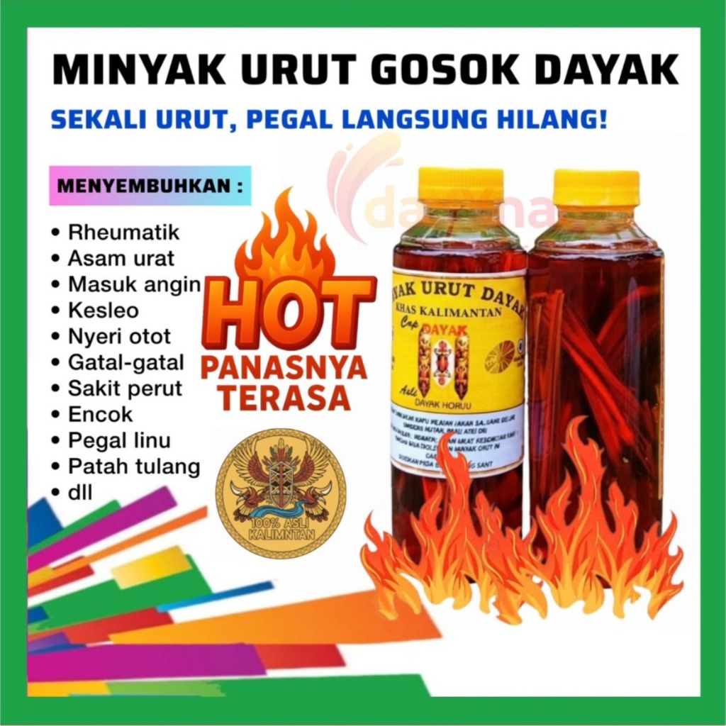 Terlaris minyak urut minyak gosok dayak khas kalimantan asli murah Minyak Urut Dayak Asli Kalimantan
