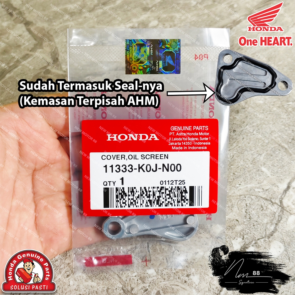 Cover Oil Screen Tutup Bak Oli Mesin Bawah Tutup Cover Filter Saringan Oli Genio BeAT LED K1A Scoopy