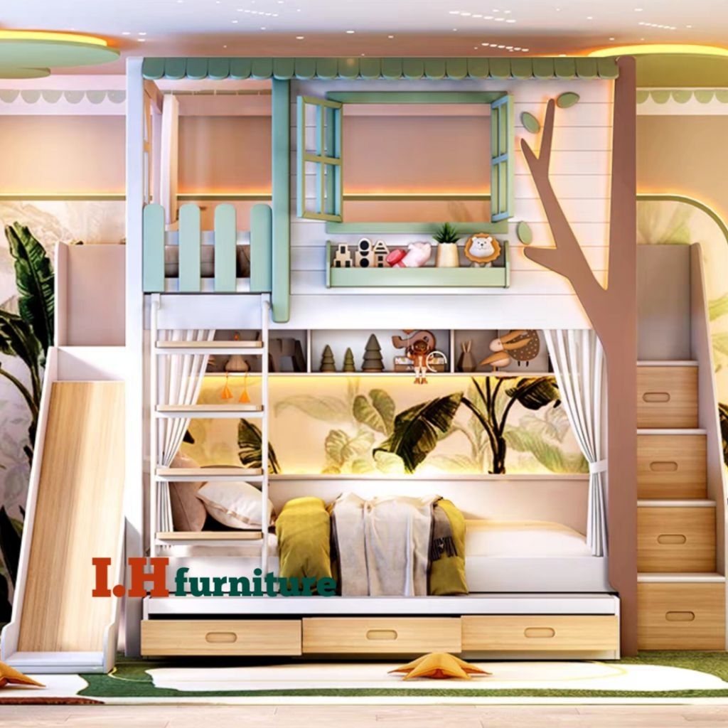 Tempat tidur tingkat anak , tempat tidur anak tingkat murah cewek cowok , ranjang anak tingkat proso