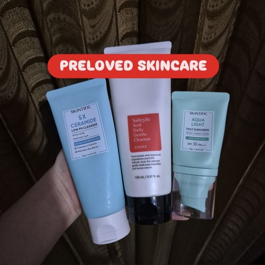 PRELOVED SKINCARE | SKINTIFIC BARRIER SUNSCREEN COSRX SALYCILIC ACID